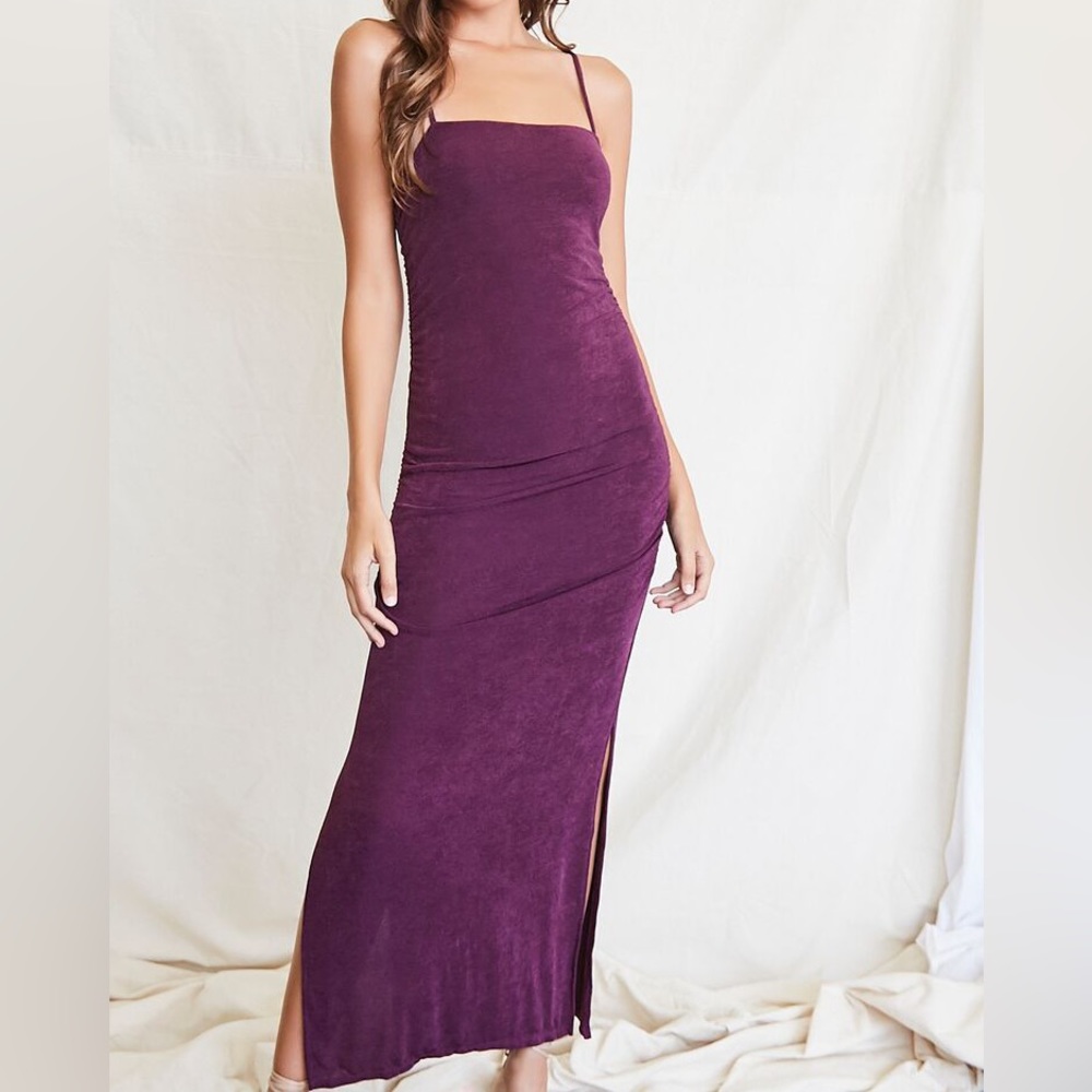 Ruched cami midi dress sz M NWT